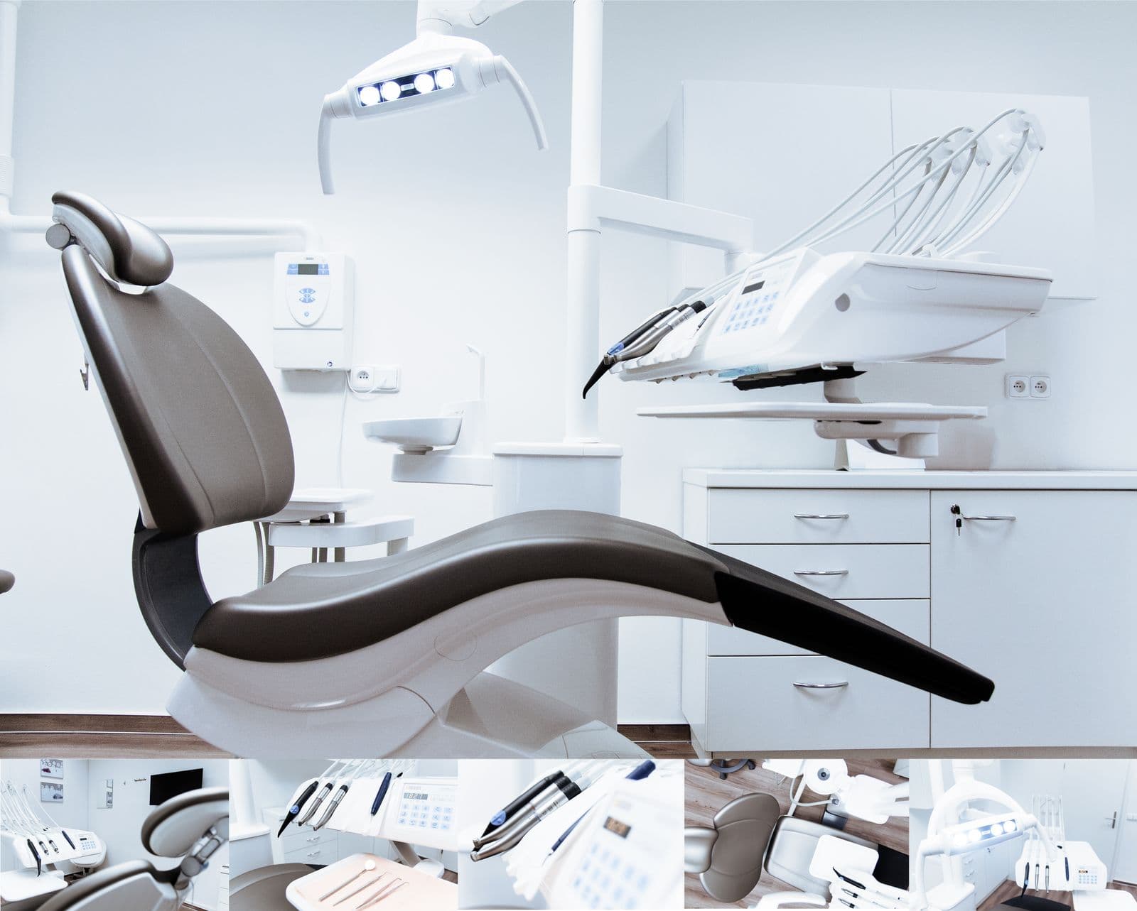 A striking, high contrast modern orthodontic treatment room